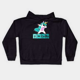 Dabbing Unicorn Dab Dance Chemical Elements Kids Hoodie